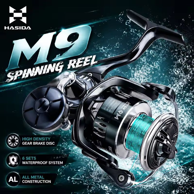 Fishing Boat Steering Wheel - Carretilha de Pesca HASIDA M9, Totalmente